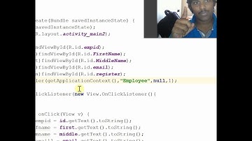 Employee management using android Sqlite Database