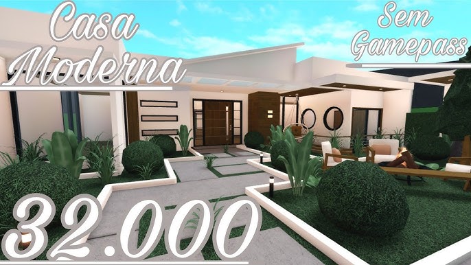 COMO FAZER CASA MODERNA NO BLOXBURG 15K - Sem gamepass 