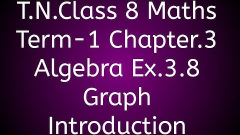 T.N.Class 8 Maths | Term.1 Chapter.3. Algebra || Ex.3.8  Graph Introduction#marrsmaths