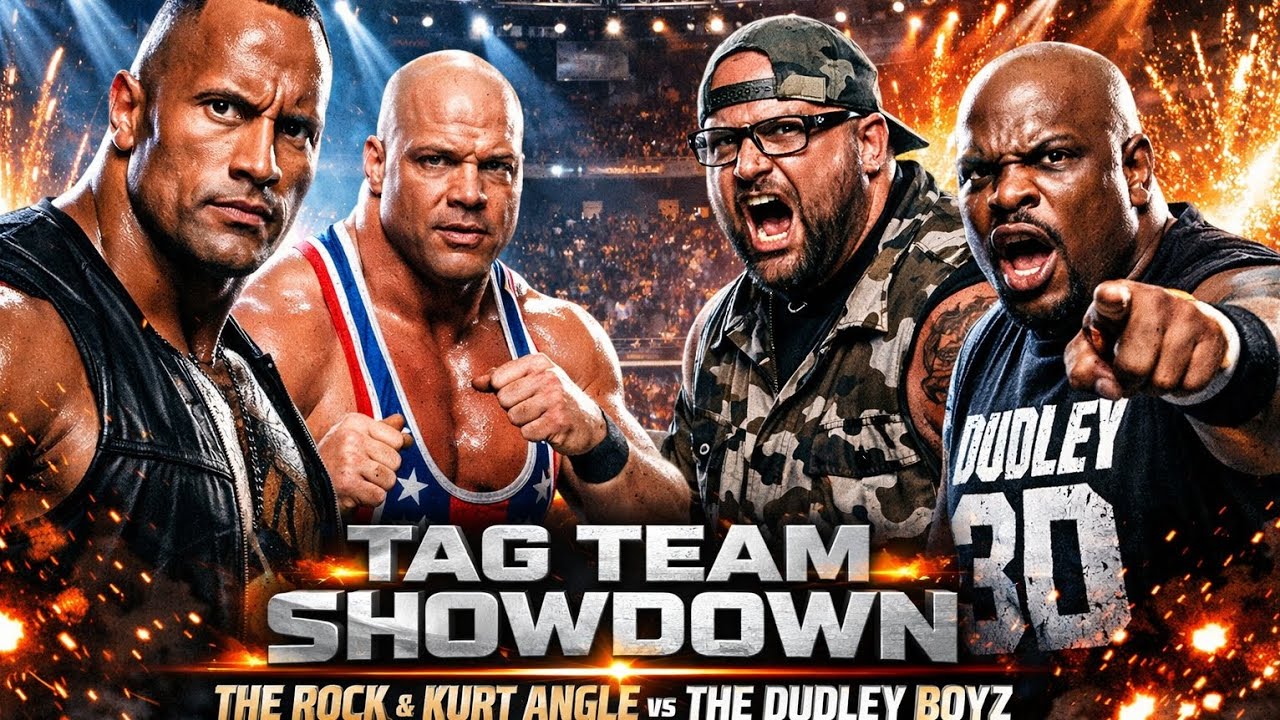 ⚡ WWE Dream Match: The Rock & Kurt Angle vs The Dudley Boyz (Full Showdown)#wrestlinggames #wwe 