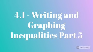 4.1 Writing and Graphing Inequalities Part 5