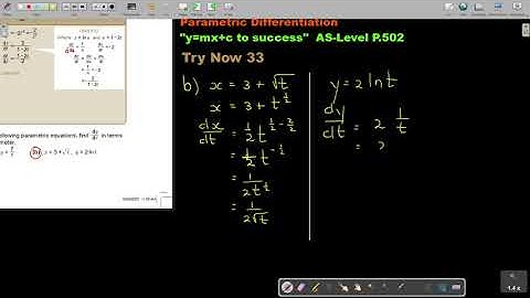 11 33  Further Differentiation   Parametric Differentiation   Part 2