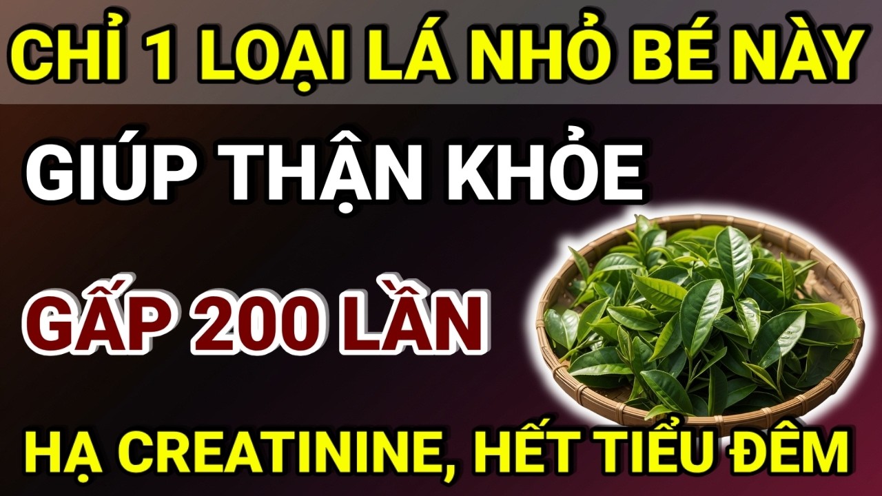 Người Cao Tuổi: Chỉ 1 Loại Lá Nhỏ Bé Này Lại Giúp Cải Thiện Suy Thận, Giảm Creatinine, Hết Tiểu Đêm!