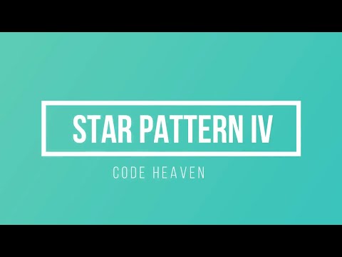 Star Pattern   IV | C language (Hindi/English)
