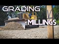 HOW TO GRADE WITH A DOZER // Cat D5K Bulldozer - In Cab // Throwing Down Millings//Bulldozer Running