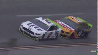 Brad Keselowski and Clint Bowyer tandem drafting @ talladega (2019) (NO AUDIO)