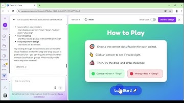 👍⚡️How to Make a Game Using Canva AI | Create Interactive Games with CanvaCode | Full Tutorial