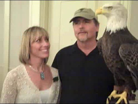 Lisa Coltman with Al Lois Cere and Challenger Eagle