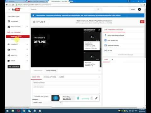 Tutorial #5 როგორ გავიდეთ Live - ში youtube - ის დახმარებით