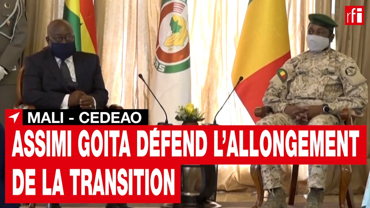 Mali : le président Goïta défend l’allongement de la transition devant la Cédéao • RFI