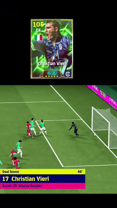 Italian legend Cristian Vieri's blitz Curl in Efootball 🔥@play_efootball #efootball #pes