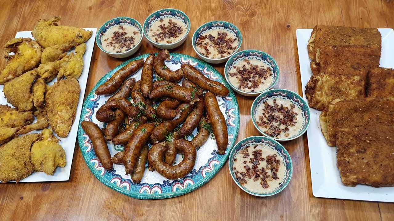 أحلى عزومة دى ولا ايه؟ فراخ كرسبى و كريب مقلى و ممبار و كشك