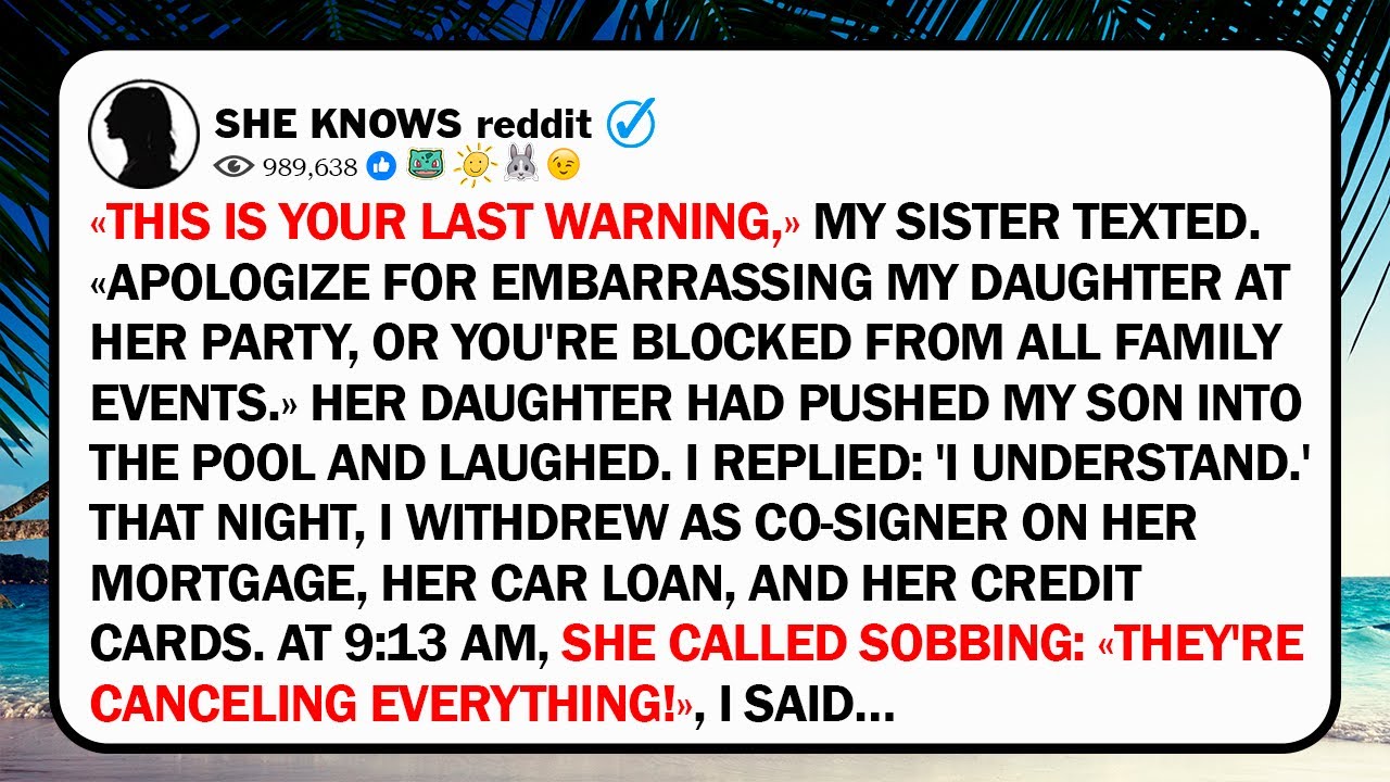 «This Is Your Last Warning,» My Sister Texted. «Apologize For Embarrassing My Daughter At Her Party,