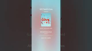 All I Need Is Love  #motown #r&amp;b #soul#music