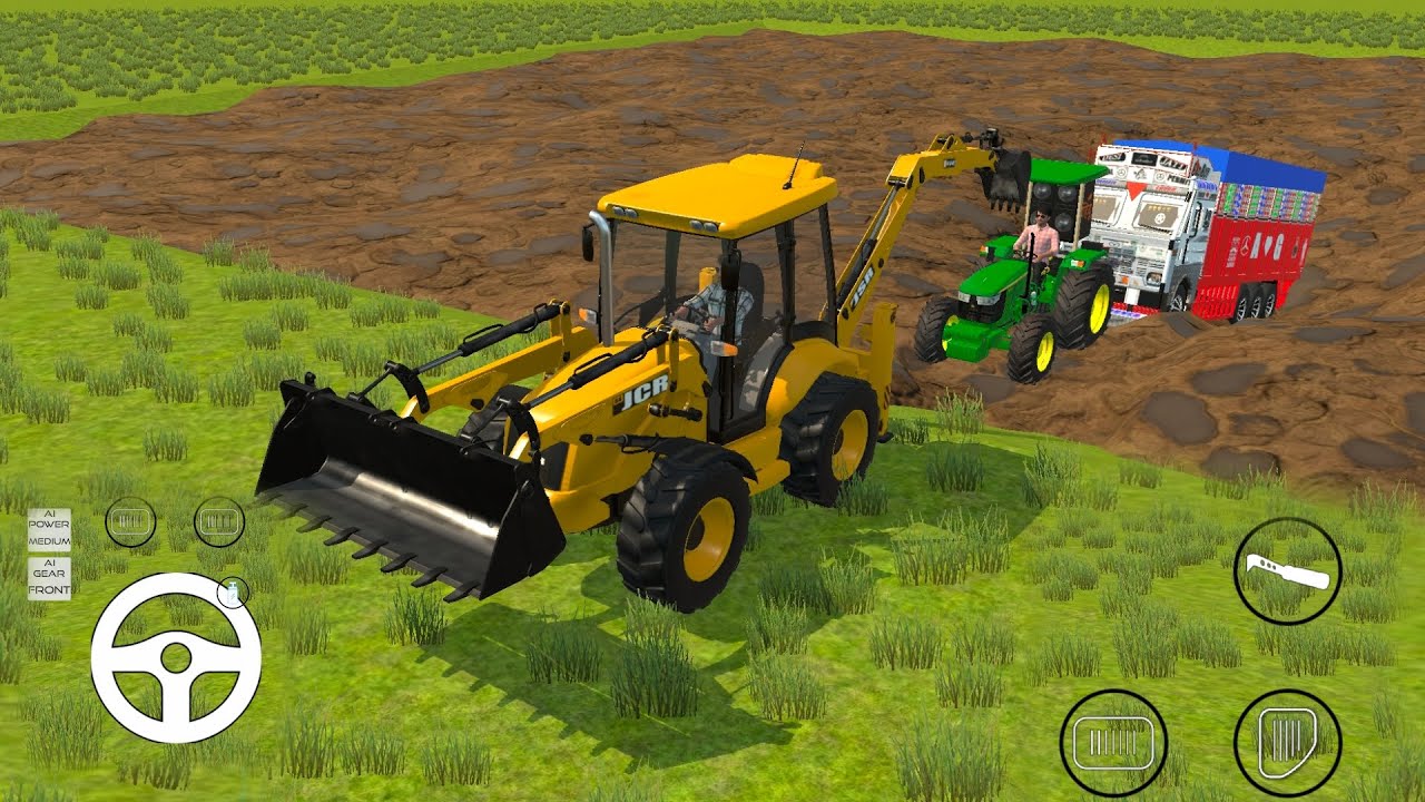 John Deere tractor🚜 JCB kya yah truck🚚 ko nikal payengi #tractor #gaming #jcb #viral 