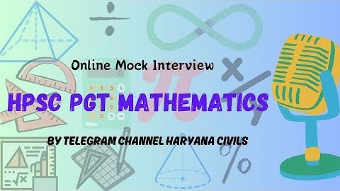 HPSC PGT Maths Online Mock Interview #hpsc #hpscpgt #hpscpgtexam #pgtmaths #hpscinterview #pgt_math