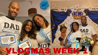 VLOGMAS WEEK 1: Days on Set + Hakim's babyshower 💙👶🏾