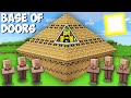 I built THIS SECRET BASE OF DOORS TO HIDE FROM THE VILLAGERS in Minecraft ! NEW SECRET HOUSE !