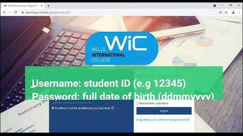 WIC E-Learning (Moodle) Tutorial