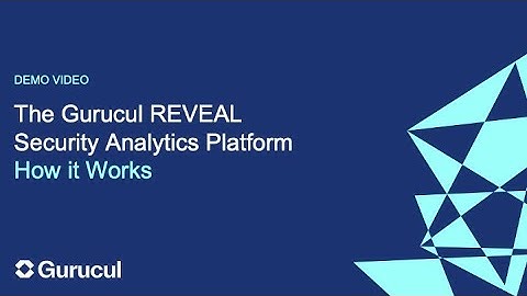 The Gurucul REVEAL Security Analytics Platform: How it Works