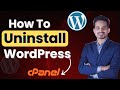 How to Uninstall WordPress in cPanel | Delete WordPress Installation from cPanel #cpanel #wordpress