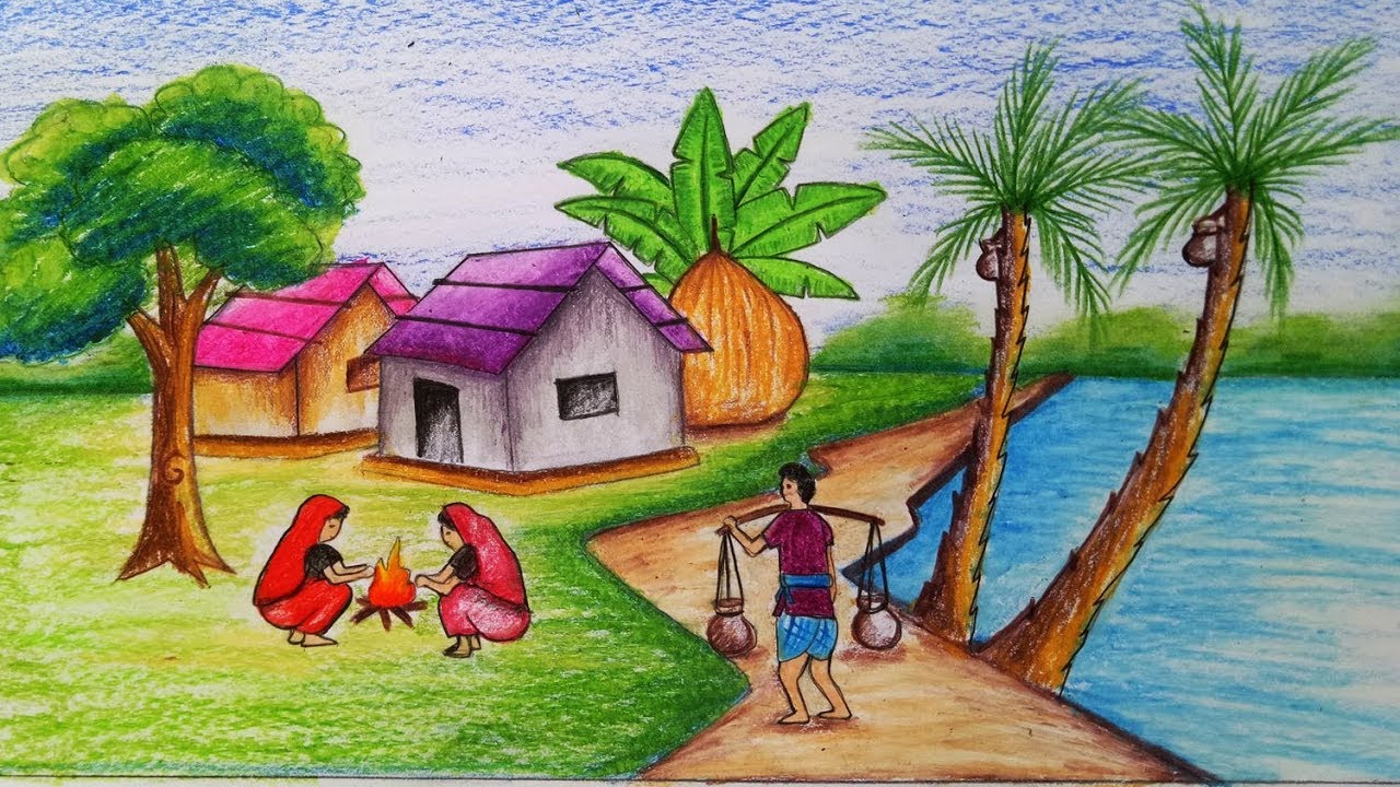 Featured image of post Drawing Of Winter Season In Village Easy