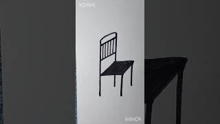 Easy Chair Drawing #shorts#3dart How to draw a chair