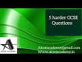 5 hard GCSE mock questions higher tier episode 2
