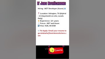 .NET Developer Job in Arlington, TX (Oct 16, 2025)