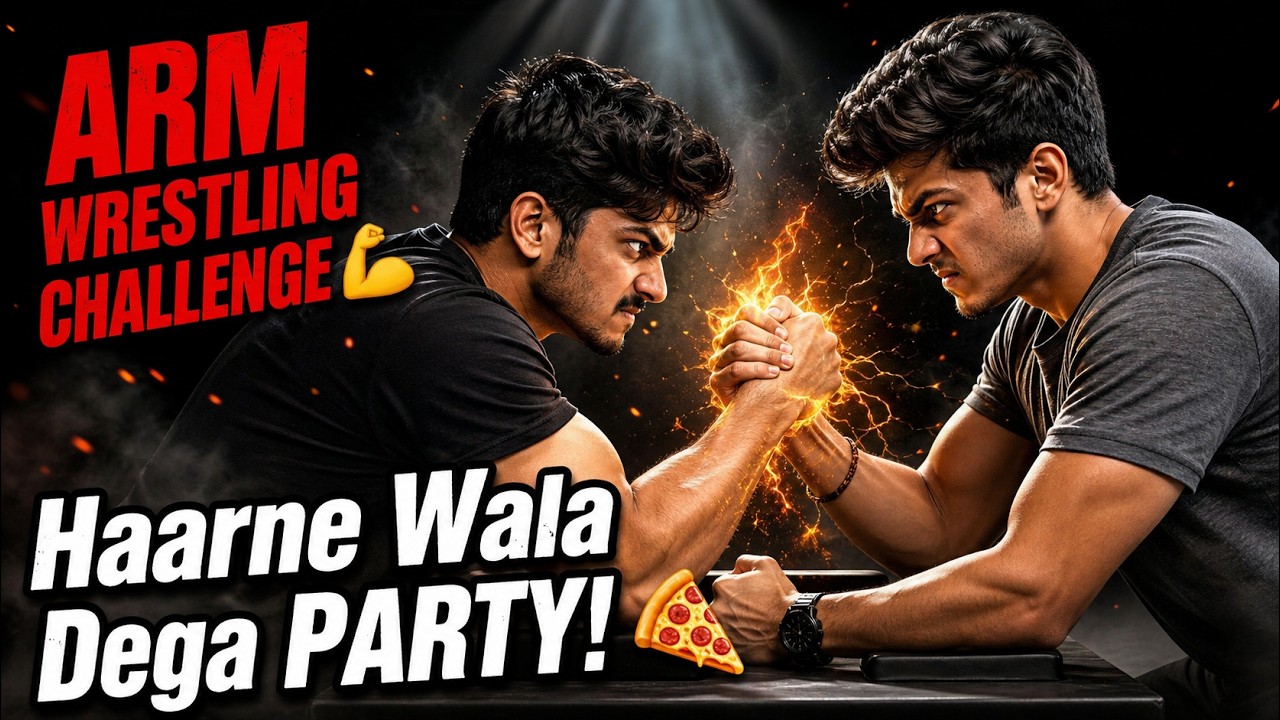 Arm Wrestling Showdown: Loser Throws a Pizza Party!