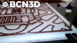 BCN3D+ - Paste Extruder printing chocolate