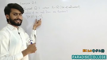 Exercise 2.6 Q_1 & 2 | Lec_16, CH_2 | Sets, Functions & Groups | Math FSC-1 | Urdu_Hindi