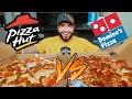 BATTLE OF THE PIZZAS | Dominos VS Pizza Hut MUKBANG