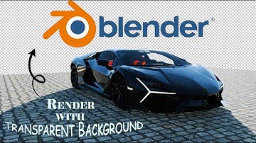 How to RENDER with a TRANSPARENT Background  - Blender Tutorial