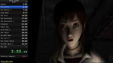 Fatal Frame Any% Speedrun [PS2] - 1:29:58