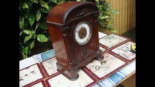 Vintage Old  Antique French  Strike Mantle Clock ,   See Video