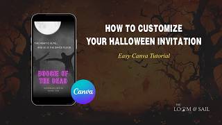 How to Customize an Animated Halloween Invitation in Canva | Easy Tutorial