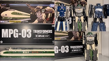 Transformers masterpiece Yukikaze review. Takara tomy MPG 03 combiner Raiden trainbot.