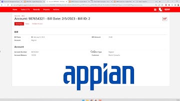 02 Appian POC | Electric Bill Management System | Testing Syncronized BD Backed Records