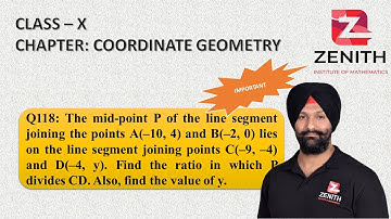 The mid-point P of the line segment joining the points A(–10, 4) and B(–2, 0) lies on the....