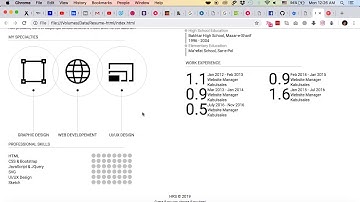 Create a resume by html and css in sublime - Part 3