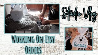 Etsy Studio Vlog / Running A Successful Etsy Shop / Running An Embroidery Business / Mompreneur