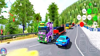 Tractor Tyre Transport Mountain 🗻 Hill Road || Universal Truck Simulator - Android Gameplay 🎮🔥 screenshot 4
