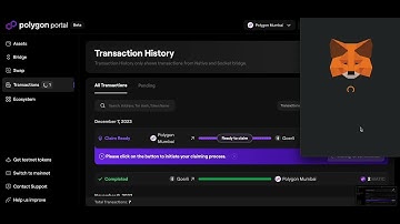 Bridging funds from Polygon Mainnet To Ethereum Mainnet via Polygon Portal.