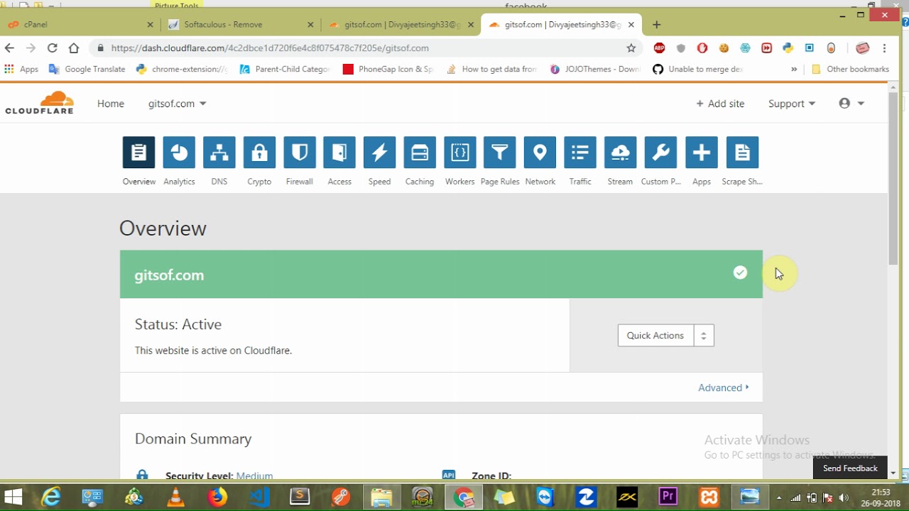 How delete website in cloudflare youtube