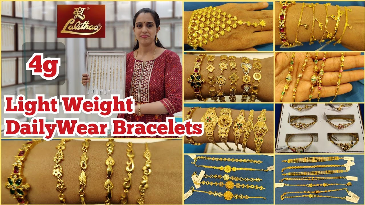 4g Bracelet | Light Weight Dailywear,College wear Bracelets,Flexi Kada, Mehandi | Lalithaa Jewellery