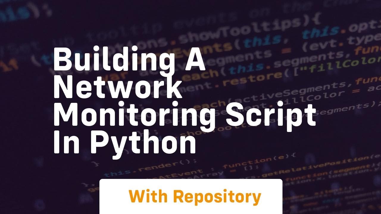 Building a network monitoring script in python - YouTube