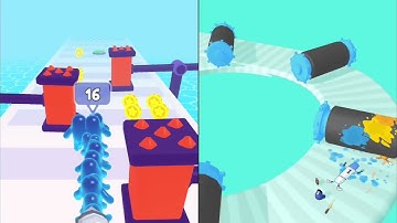 Join Blob Clash 3D vs Wacky Run 💛 💜 💚all level Walkthrough Android games #lifestylevideo 