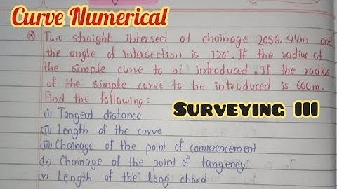 Numerical of Curve / Surveying III / 5th semester / diploma / #ctevt