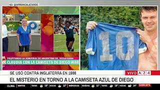 ⚽ EL MISTERIO DE LA CAMISETA AZUL CON LA QUE JUGÓ MARADONA CONTRA LOS INGLESES EN EL '86